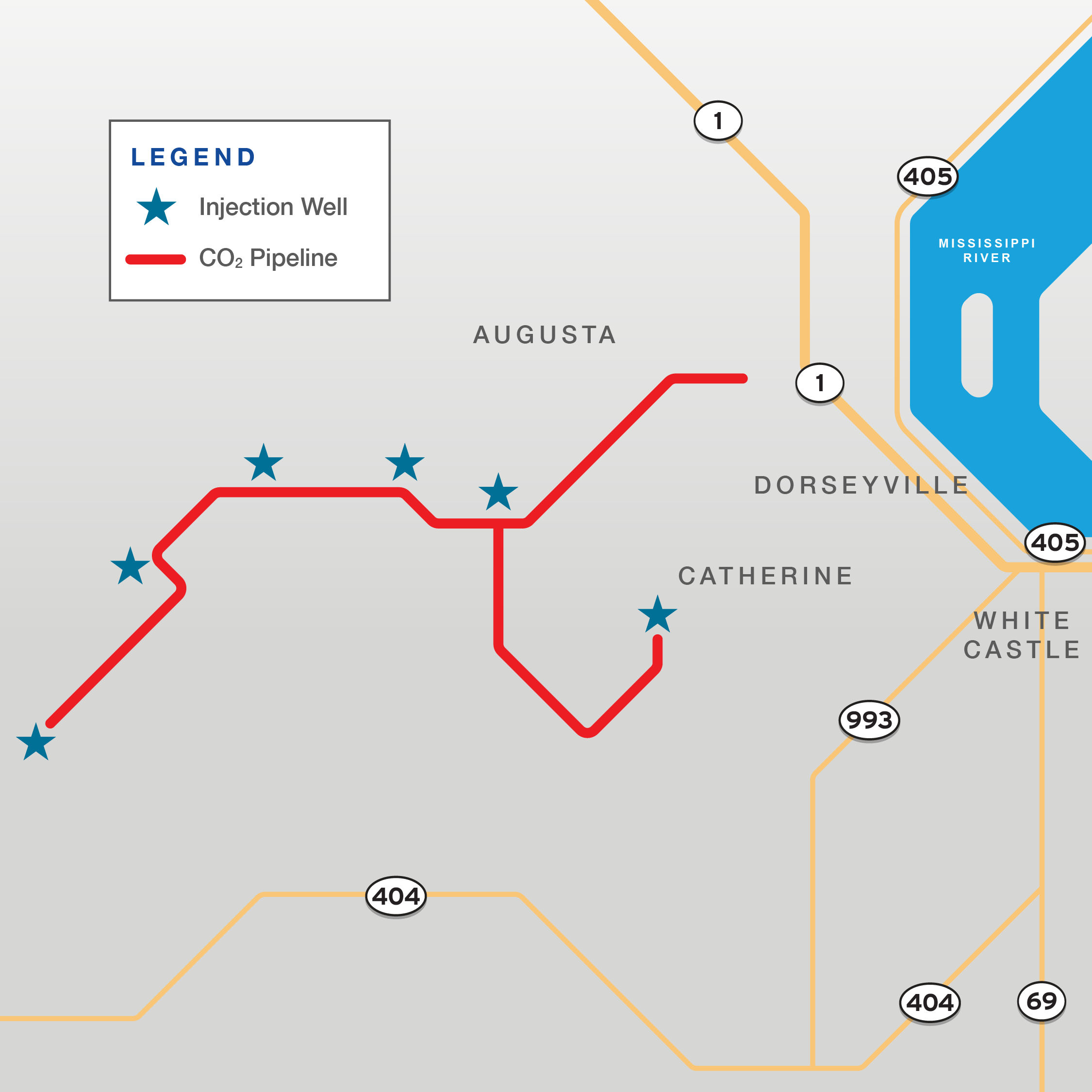 Spoonbill CCS Project Pipeline Route